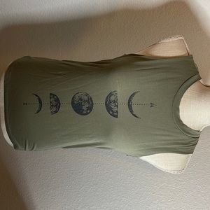 Women’s olive green muscle tank